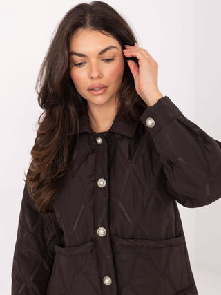 Kurtka-IT-KR-FL9626.77-ciemny brązowy