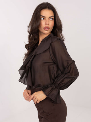 Koszula-IT-KS-28883.80-ciemny brązowy