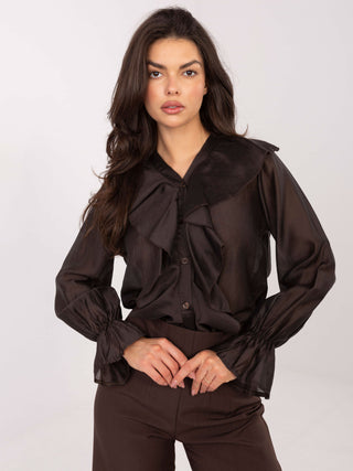 Koszula-IT-KS-28883.80-ciemny brązowy
