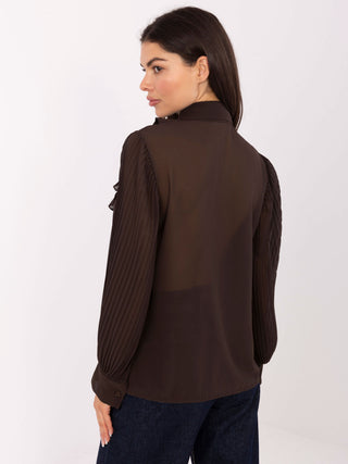 Koszula-MI-KS-A2818.09-ciemny brązowy