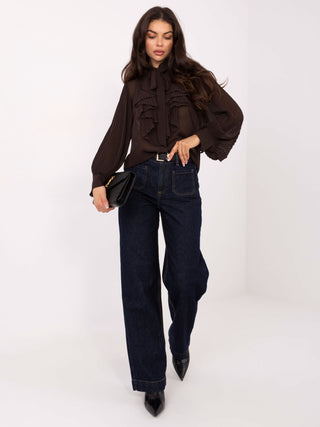 Koszula-MI-KS-A2818.09-ciemny brązowy