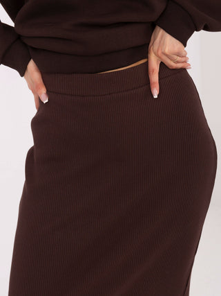 Spódnica-RV-SD-A212.53-ciemny brązowy