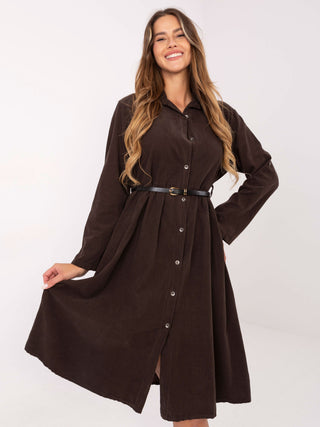 Sukienka-MI-SK-92400.17-ciemny brązowy