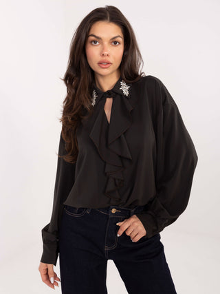 Bluzka-IT-BZ-28995.25-ciemny brązowy