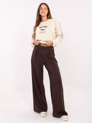 Spodnie dresowe-RV-DR-A613.69-ciemny brązowy