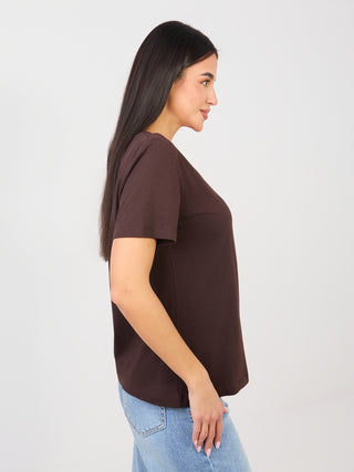 T-shirt-RV-TS-A1095.33-ciemny brązowy