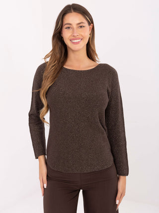 Sweter-IT-SW-0110.84-ciemny brązowy