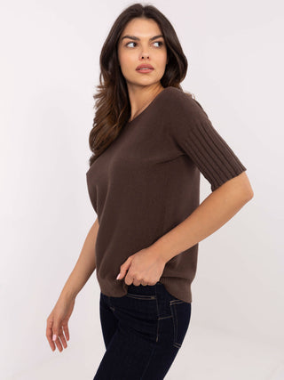 Sweter-DHJ-SW-9316.02P-ciemny brązowy