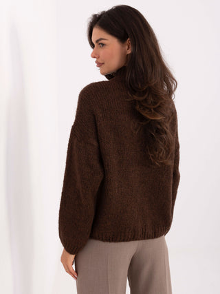 Sweter-MI-SW-WM218.02-ciemny brązowy