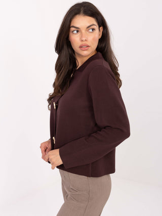 Sweter-PM-SW-CV6659.86-ciemny brązowy