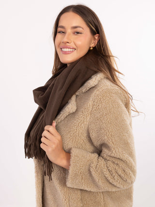 Szalik-AT-SZ-23185.73P-ciemny brązowy