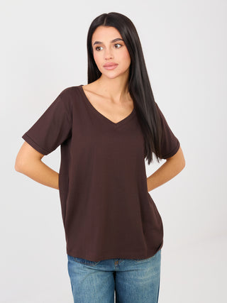 T-shirt-RV-TS-A1094.45-ciemny brązowy