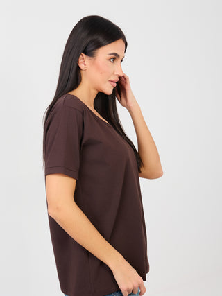 T-shirt-RV-TS-A1094.45-ciemny brązowy