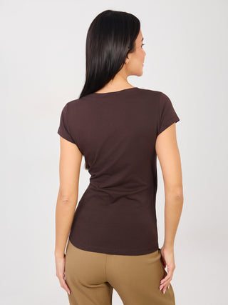 T-shirt-RV-TS-5636.03X-ciemny brązowy