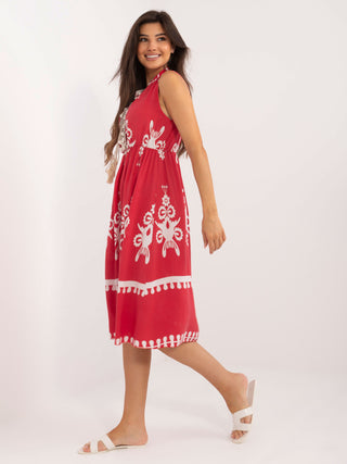 Sukienka-DHJ-SK-12616.13-czerwony