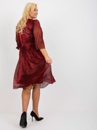 Sukienka-LK-SK-507962.36P-ciemny czerwony