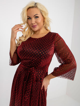 Sukienka-LK-SK-507962.36P-ciemny czerwony