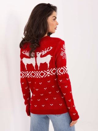 Sweter-MI-SW-19128.34-czerwony