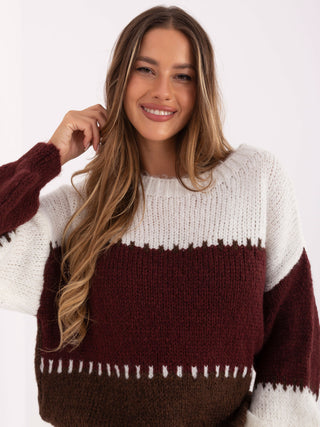 Sweter-MI-SW-3181.22-bordowy