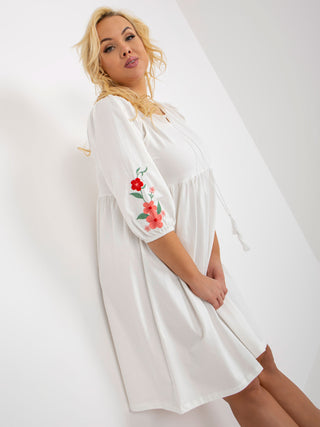 Sukienka-RV-SK-8528.55P-ecru