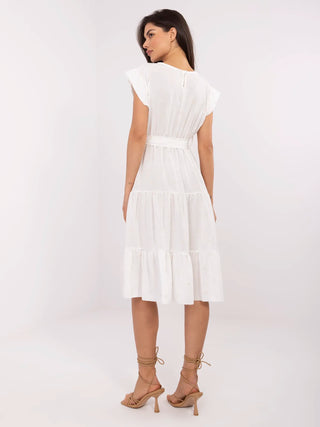 Sukienka-DHJ-SK-13583.18-ecru