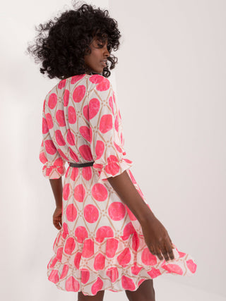 Sukienka-DHJ-SK-17370.83-ciemny różowy