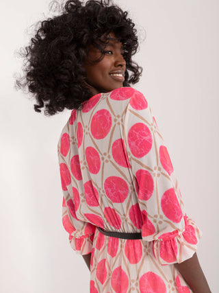 Sukienka-DHJ-SK-17370.83-ciemny różowy