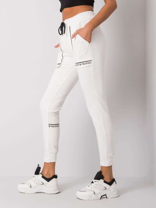 Spodnie dresowe-RV-DR-7035.70-ecru