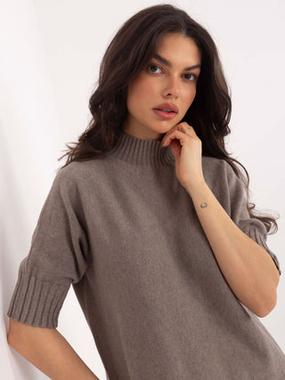 Sweter-MI-SW-0512.77-ciemny bezowy