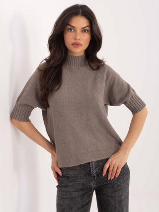 Sweter-MI-SW-0512.77-ciemny bezowy