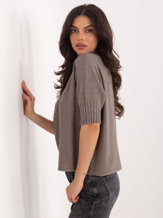 Sweter-MI-SW-0512.77-ciemny bezowy
