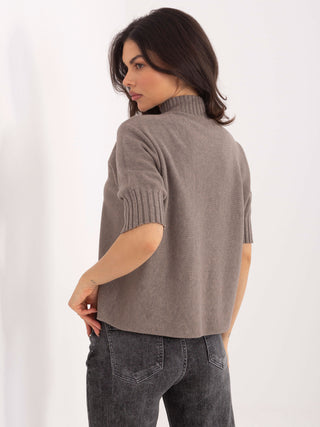 Sweter-MI-SW-0512.77-ciemny bezowy