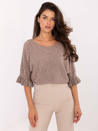 Sweter-IT-SW-99244.65-ciemny bezowy