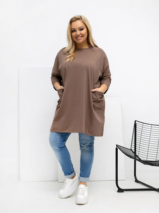 Bluzka-RV-BZ-A1076.00-ciemny bezowy
