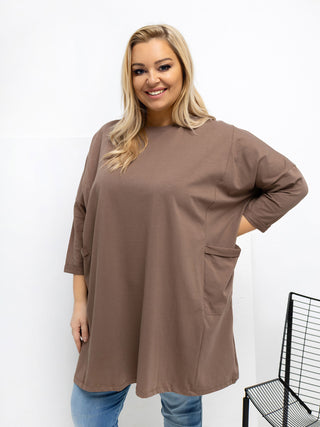 Bluzka-RV-BZ-A1076.00-ciemny bezowy