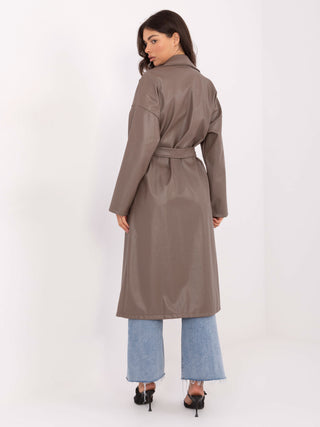 Płaszcz-IT-PL-A8393.81-ciemny bezowy