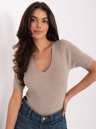 Sweter-PM-SW-B-627.63-ciemny bezowy