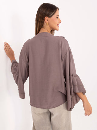 Koszula-MI-KS-32330.05P-ciemny bezowy