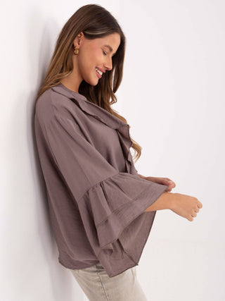 Koszula-MI-KS-32330.05P-ciemny bezowy