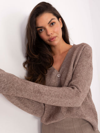 Sweter-IT-SW-98300.69-ciemny bezowy