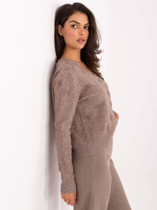 Sweter-IT-SW-98300.69-ciemny bezowy