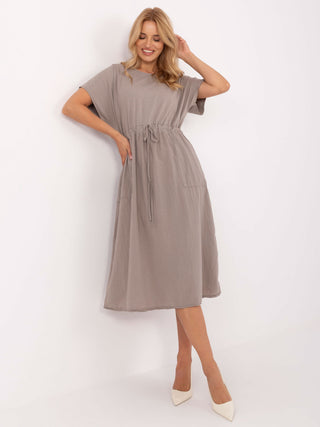 Sukienka-TW-SK-BI-6-2014.07-ciemny bezowy