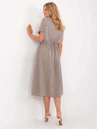 Sukienka-TW-SK-BI-6-2014.07-ciemny bezowy