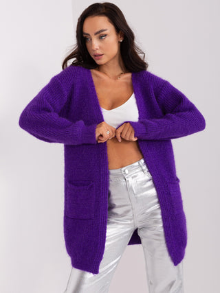 Kardigan-DHJ-SW-1009.09P-fioletowy