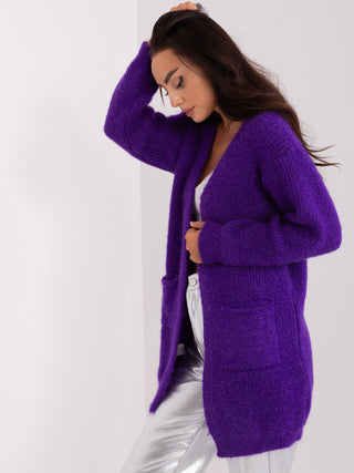 Kardigan-DHJ-SW-1009.09P-fioletowy