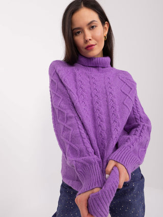 Sweter-AT-SW-2355-2.19P-fioletowy