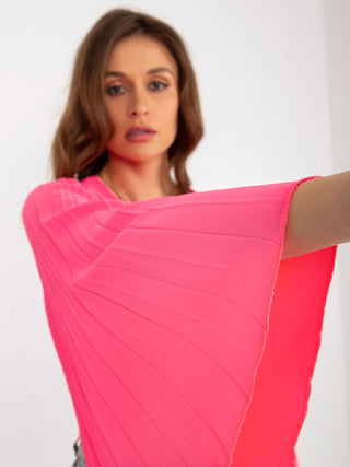 Bluzka-DHJ-BZ-16503.30X-fluo różowy