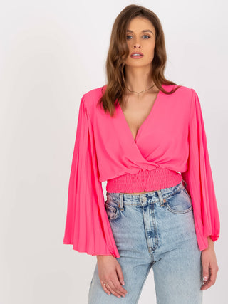 Bluzka-DHJ-BZ-16503.30X-fluo różowy
