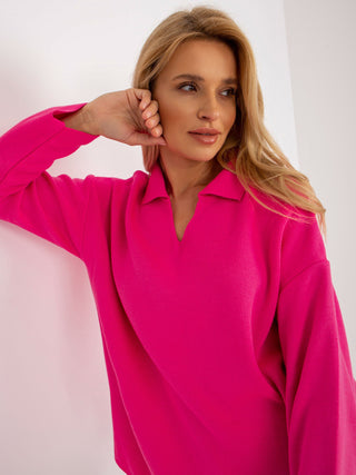 Sweter-LC-SW-2261.00P-fluo różowy