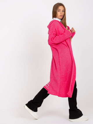 Kardigan-TW-SW-BI-M56.35-fluo różowy